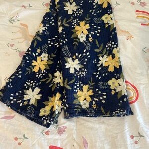 Cloud Island Navy and Yellow Floral Pants